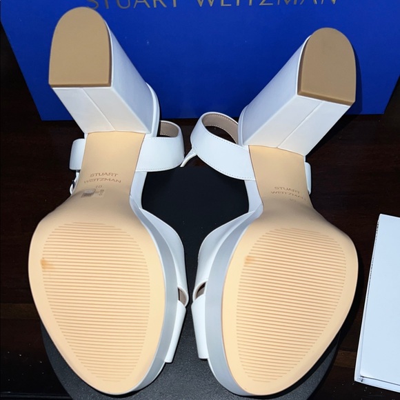 Stuart Weitzman White Platform Sandals - Picture 4 of 9